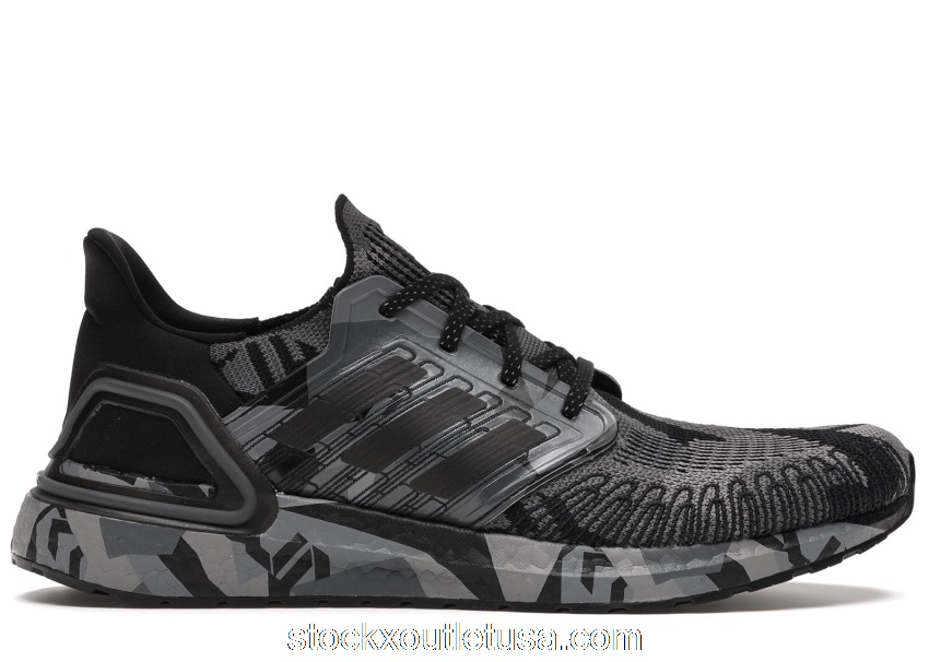 Outlet adidas Ultra Boost 20 Geometric Black Grey FV8329