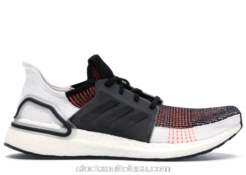 Outlet adidas Ultra Boost 2019 Black White Solar Orange G27519