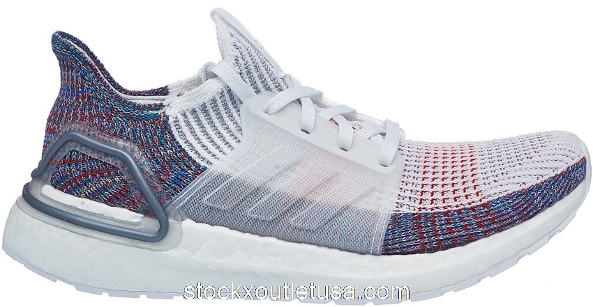 Outlet adidas Ultra Boost 2019 White Blue Multi-Color (W) B75877