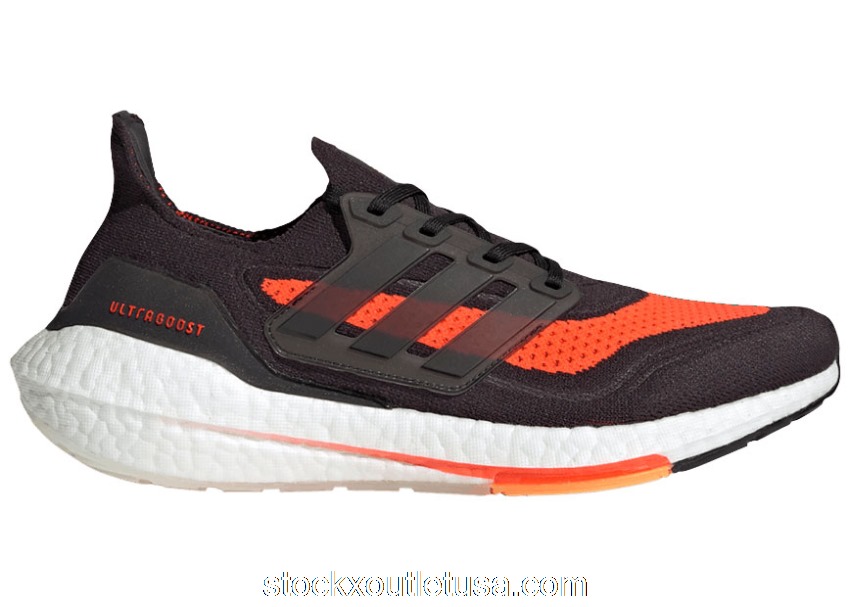 Outlet adidas Ultra Boost 21 Carbon Solar Red FZ2559