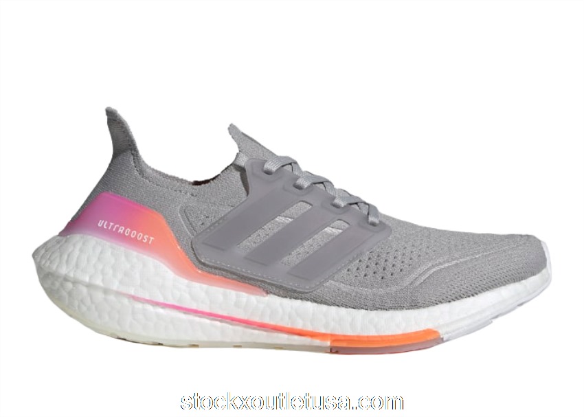 Outlet adidas Ultra Boost 21 Grey Screaming Orange (W) FY0397