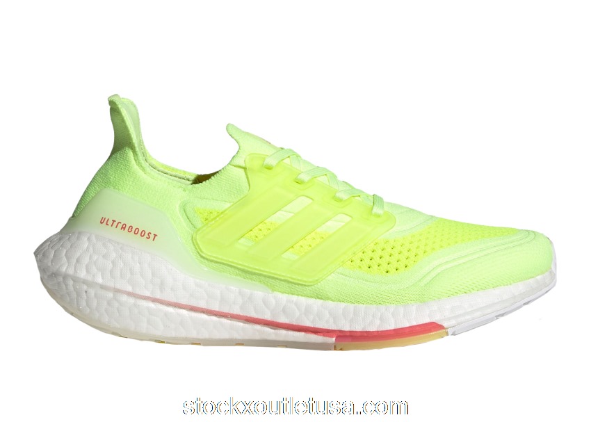 Outlet adidas Ultra Boost 21 Hi-Res Yellow Hazy Rose (W) FY0398