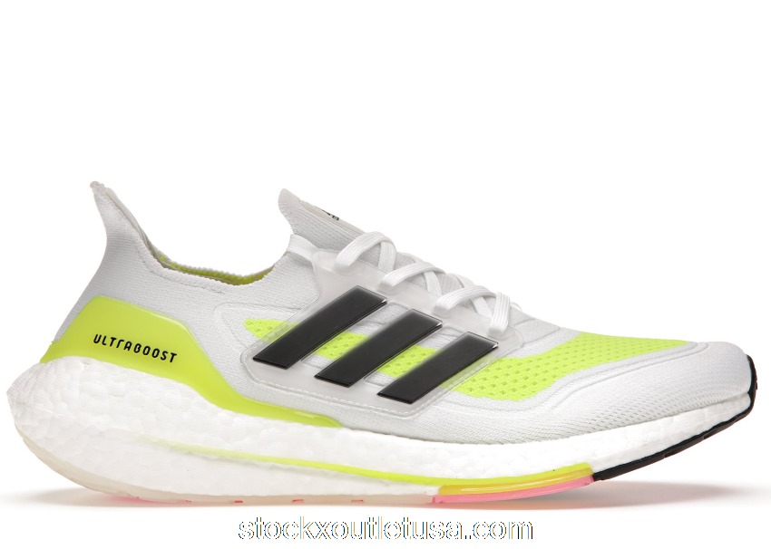 Outlet adidas Ultra Boost 21 White Solar Yellow FY0377