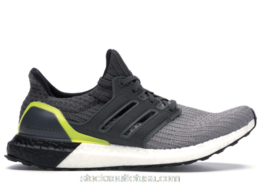 Outlet adidas Ultra Boost 4.0 Grey Black Yellow G54003