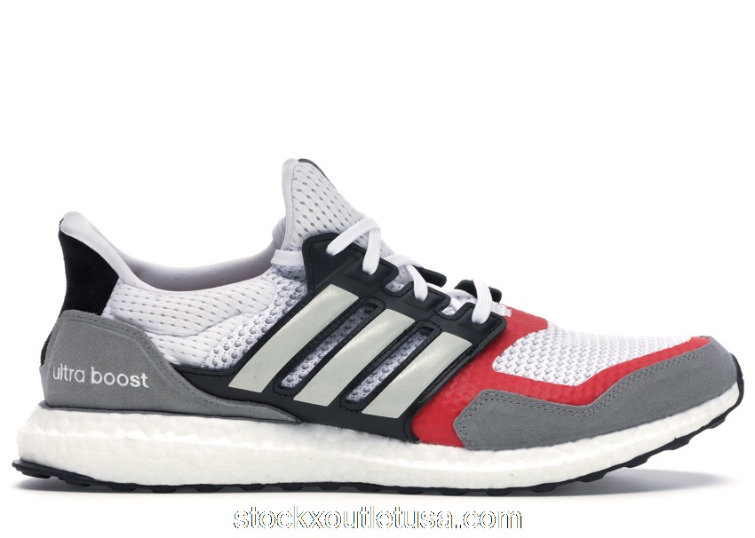 Outlet adidas Ultra Boost S&L White Grey Scarlet EF2027