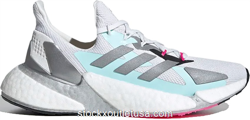 Outlet adidas X9000L4 Crystal White Silver Metallic (W) FW8405