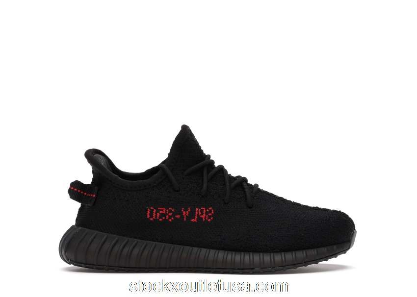 Outlet adidas Yeezy Boost 350 V2 Black Red (Kids) GZ8655