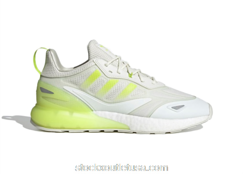 Outlet adidas ZX 2K Boost 2.0 White Semi Solar Slime GZ7734
