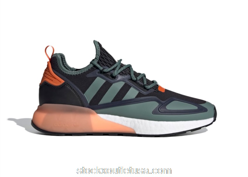 Outlet adidas ZX 2K Boost Black Tech Emerald FZ0218