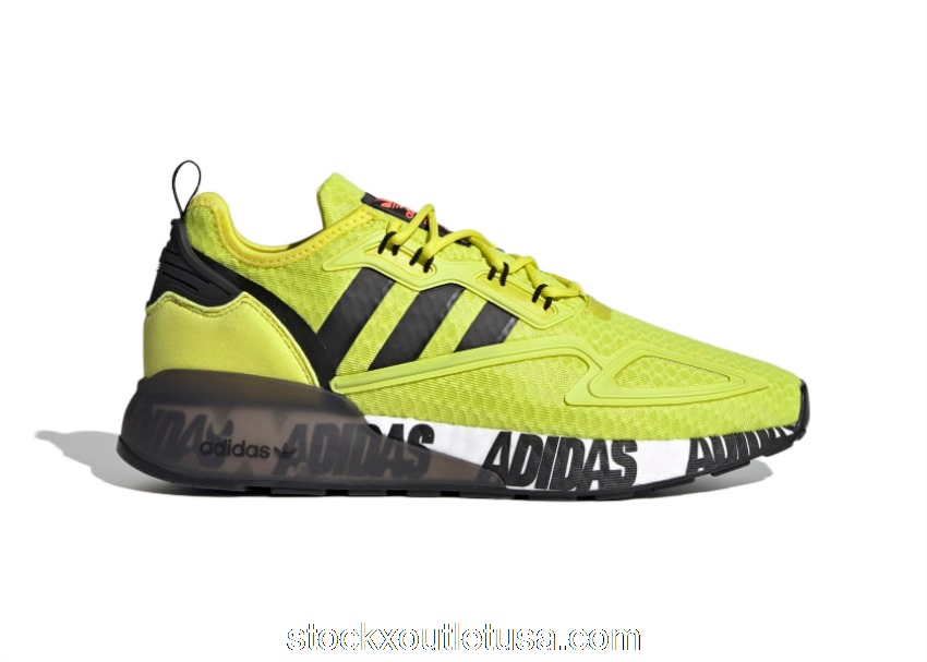 Outlet adidas ZX 2K Boost Bold Logo Graphic Acid Yellow FX7031