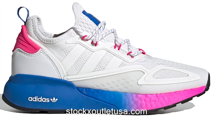 Outlet adidas ZX 2K Boost White Pink Blue (W) FY0605