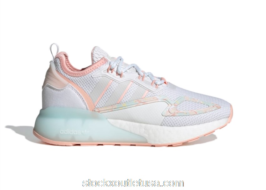 Outlet adidas ZX 2K White Haze Coral (Youth) GZ7456