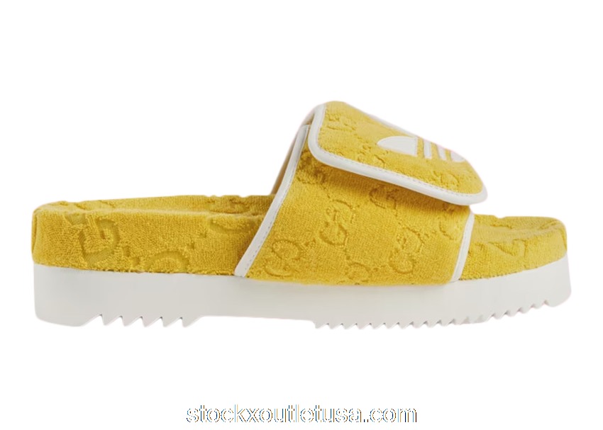 Outlet adidas x Gucci GG Platform Sandal Yellow 702412UU0107171